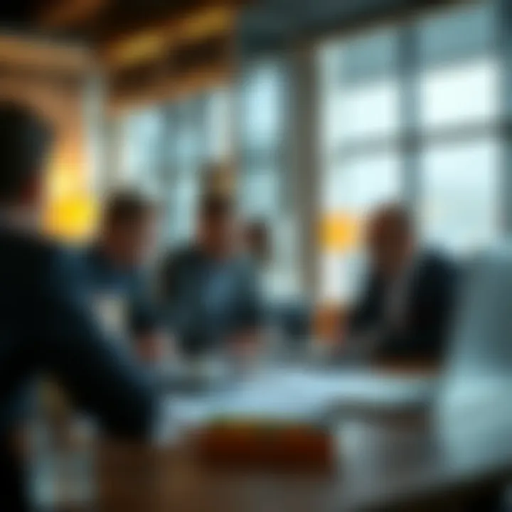 Group brainstorming session for sales strategies