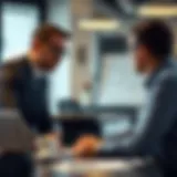 A professional discussing strategies with a client