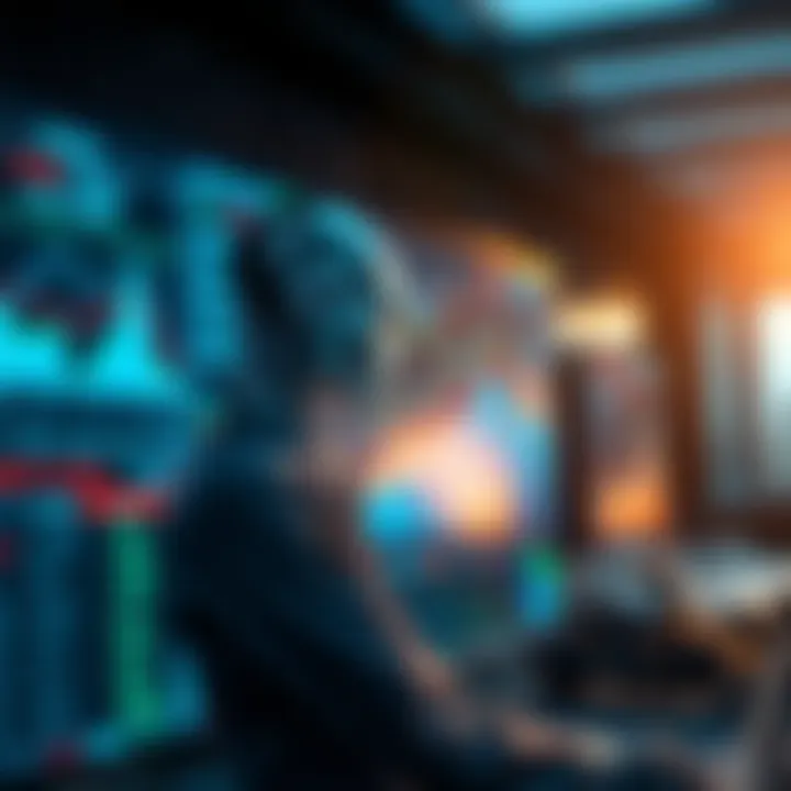 An advanced AI algorithm analyzing sales data