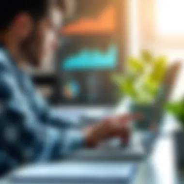 Data Analysis in Mortgage Marketing A person analyzing data on a laptop