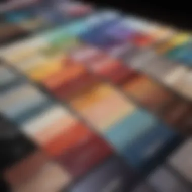 Color palette selection for brand identity development.