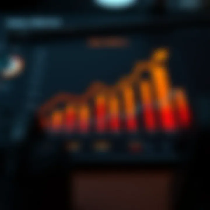 Graph illustrating performance metrics for sales evaluation