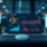 Client Data Analytics Dashboard An illustration of a digital dashboard displaying client data analytics