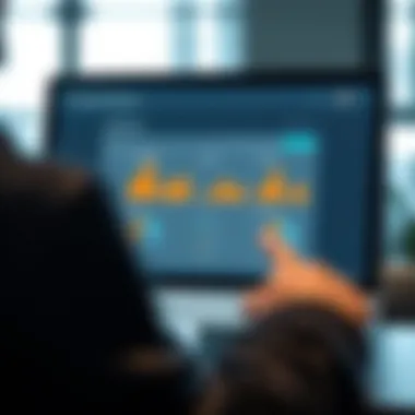 Client Relationship Management Application Interface A sleek interface of a client relationship management application