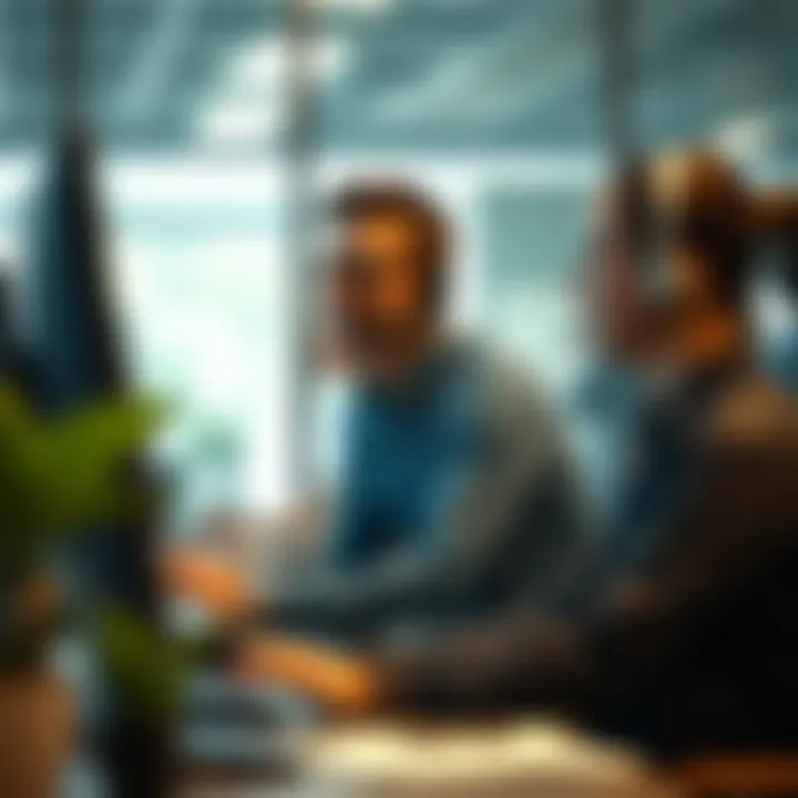 Customer support team assisting clients