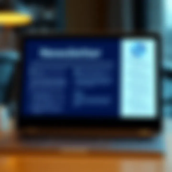 Effective Newsletter Layout Design A visually appealing layout of a newsletter on a digital screen