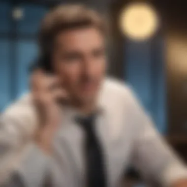 Mastering Cold Calling Techniques A business professional engaged in a cold call
