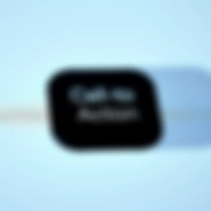 Engaging Call-to-Action Button on Landing Page Close-up of engaging call-to-action button on a landing page