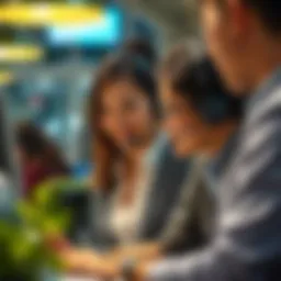 A captivating customer service interaction that showcases emotional engagement.