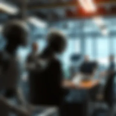 Business Transformation Through Automation Business setting with automated systems in action