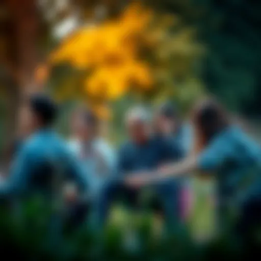 Creative outdoor team-building activity