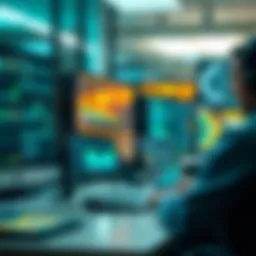 Visual representation of CRM software in an IT environment