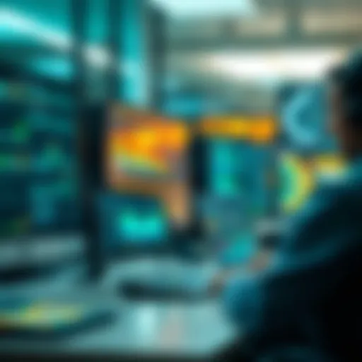 Visual representation of CRM software in an IT environment