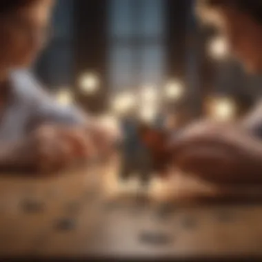 Puzzle Solving for Team Synergy A group solving puzzles together, enhancing team synergy