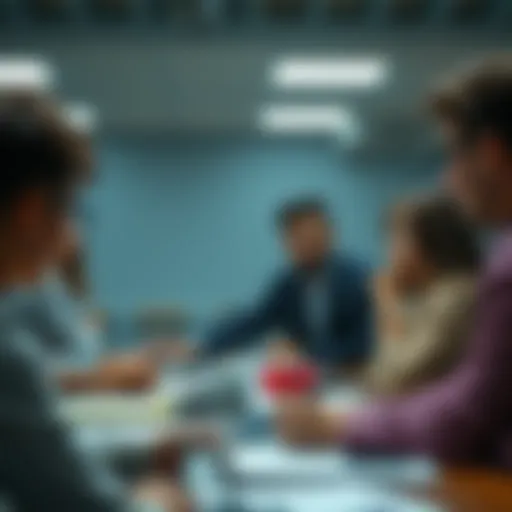 Engaged colleagues participating in a creative brainstorming session