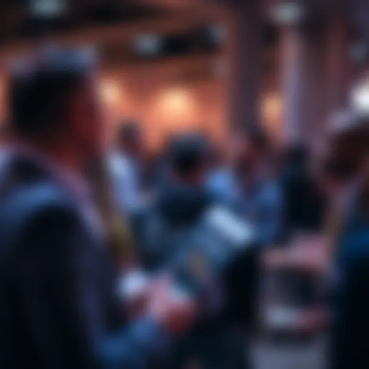 Networking event showcasing diverse professionals.