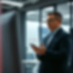 Consultant evaluating business performance