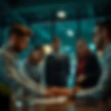 A collaborative team assessing cultural compatibility.