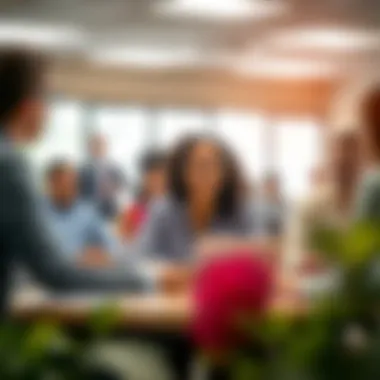 An engaging recruitment meeting with diverse participants.