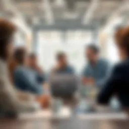 Creative brainstorming session in a modern office