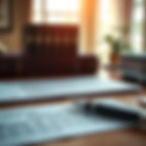 Legal documents on a desk with a pen
