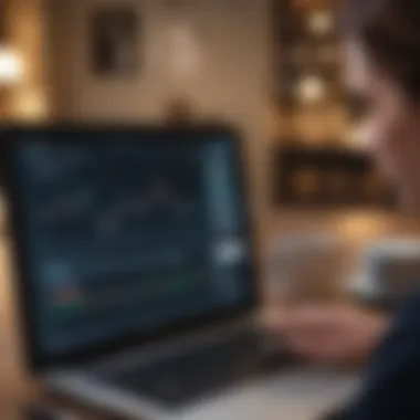 Metrics Analysis for Engagement A professional analyzing metrics on a digital device