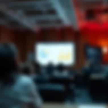 Understanding Target Audiences A visualization of target audience demographics on a screen
