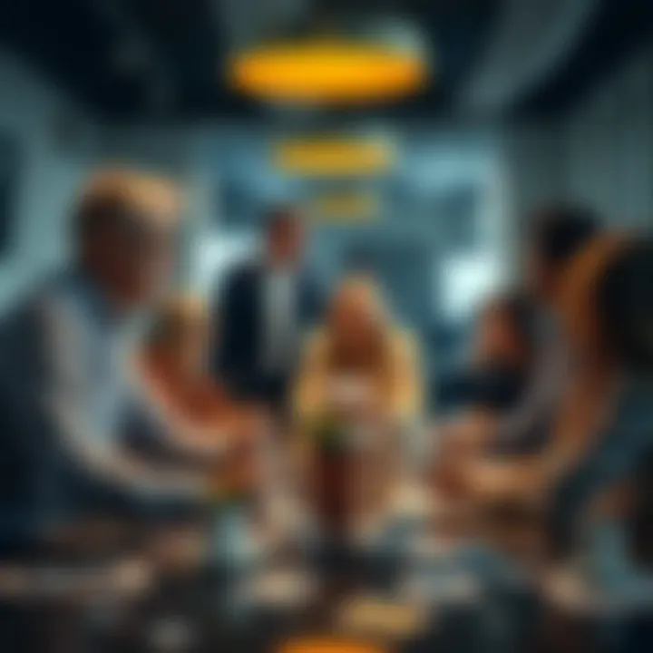 Building Strong Collaborative Relationships A vibrant meeting scene showcasing teamwork and collaboration