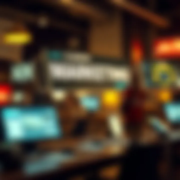 Creative marketing campaign illustrated with various media