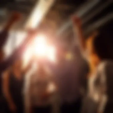 Team members celebrating a successful project completion