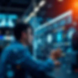 An abstract representation of CRM systems enhancing customer interactions.