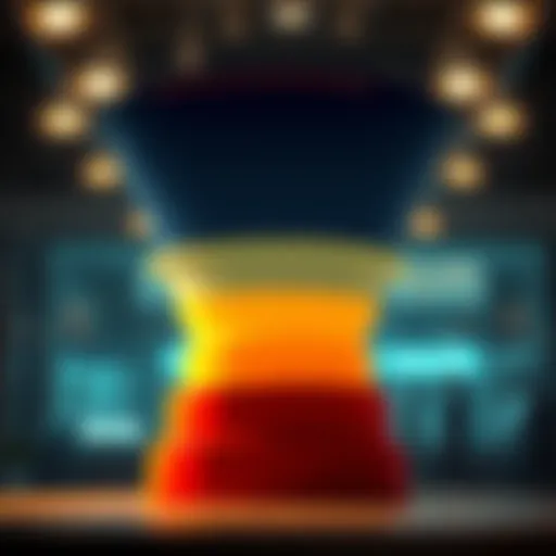 Visual representation of the marketing funnel stages