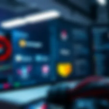 Various hosting solutions displayed on a digital interface